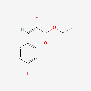 molecular formula C11H10F2O2 B564189 ethyl (E)-2-fluoro-3-(4-fluorophenyl)prop-2-enoate CAS No. 111055-87-9