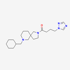 7-(cyclohexylmethyl)-2-[4-(1H-1,2,4-triazol-1-yl)butanoyl]-2,7-diazaspiro[4.5]decane