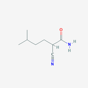 molecular formula C8H14N2O B056419 2-Cyano-5-methylhexanamide CAS No. 121064-29-7