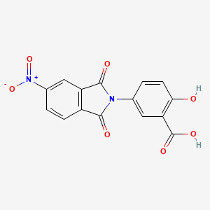 molecular formula C15H8N2O7 B5641906 2-hydroxy-5-(5-nitro-1,3-dioxo-1,3-dihydro-2H-isoindol-2-yl)benzoic acid 