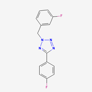 molecular formula C14H10F2N4 B5641976 2-(3-fluorobenzyl)-5-(4-fluorophenyl)-2H-tetrazole 