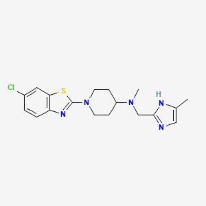 1-(6-chloro-1,3-benzothiazol-2-yl)-N-methyl-N-[(4-methyl-1H-imidazol-2-yl)methyl]piperidin-4-amine