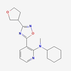 N-cyclohexyl-N-methyl-3-[3-(tetrahydrofuran-3-yl)-1,2,4-oxadiazol-5-yl]pyridin-2-amine