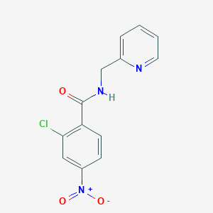 molecular formula C13H10ClN3O3 B5642003 2-chloro-4-nitro-N-(2-pyridinylmethyl)benzamide 