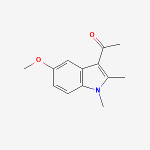 molecular formula C13H15NO2 B5642012 1-(5-methoxy-1,2-dimethyl-1H-indol-3-yl)ethanone CAS No. 135333-94-7