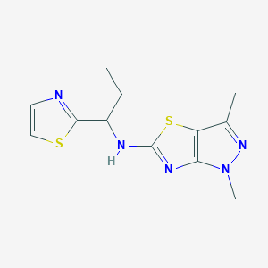 1,3-dimethyl-N-[1-(1,3-thiazol-2-yl)propyl]-1H-pyrazolo[3,4-d][1,3]thiazol-5-amine