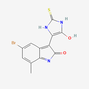 5-bromo-7-methyl-3-(5-oxo-2-thioxo-4-imidazolidinylidene)-1,3-dihydro-2H-indol-2-one