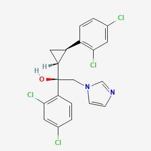 molecular formula C20H16Cl4N2O B564203 1H-Imidazole-1-ethanol, alpha-(2,4-dichlorophenyl)-alpha-(2-(2,4-dichlorophenyl)cyclopropyl)-, (1alpha(theta),2beta)- CAS No. 108004-27-9