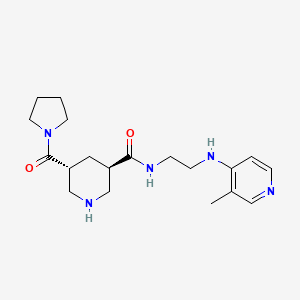 (3R*,5R*)-N-{2-[(3-methylpyridin-4-yl)amino]ethyl}-5-(pyrrolidin-1-ylcarbonyl)piperidine-3-carboxamide