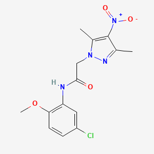N-(5-chloro-2-methoxyphenyl)-2-(3,5-dimethyl-4-nitro-1H-pyrazol-1-yl)acetamide