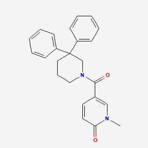 molecular formula C24H24N2O2 B5642057 5-[(3,3-diphenylpiperidin-1-yl)carbonyl]-1-methylpyridin-2(1H)-one 