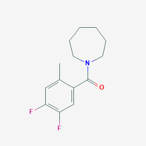 molecular formula C14H17F2NO B5642061 1-(4,5-difluoro-2-methylbenzoyl)azepane 