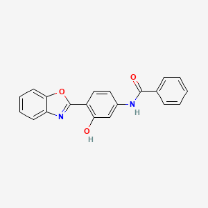 molecular formula C20H14N2O3 B5642078 N-[4-(1,3-benzoxazol-2-yl)-3-hydroxyphenyl]benzamide 