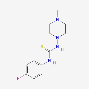 molecular formula C12H17FN4S B5642083 N-(4-fluorophenyl)-N'-(4-methyl-1-piperazinyl)thiourea 