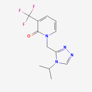 molecular formula C12H13F3N4O B5642088 1-[(4-isopropyl-4H-1,2,4-triazol-3-yl)methyl]-3-(trifluoromethyl)pyridin-2(1H)-one 