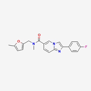 2-(4-fluorophenyl)-N-methyl-N-[(5-methyl-2-furyl)methyl]imidazo[1,2-a]pyridine-6-carboxamide