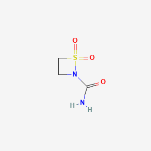 molecular formula C3H6N2O3S B564211 1,2-Thiazetidine-2-carboxamide 1,1-dioxide CAS No. 100181-33-7