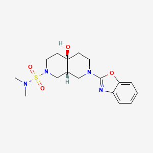 (4aR*,8aR*)-7-(1,3-benzoxazol-2-yl)-4a-hydroxy-N,N-dimethyloctahydro-2,7-naphthyridine-2(1H)-sulfonamide