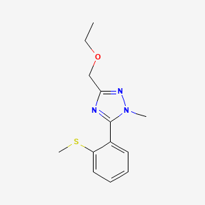 molecular formula C13H17N3OS B5642167 3-(ethoxymethyl)-1-methyl-5-[2-(methylthio)phenyl]-1H-1,2,4-triazole 