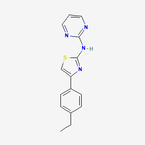 molecular formula C15H14N4S B5642216 N-[4-(4-ethylphenyl)-1,3-thiazol-2-yl]-2-pyrimidinamine 