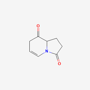 molecular formula C8H9NO2 B564224 1,8A-dihydroindolizine-3,8(2H,7H)-dione CAS No. 109070-36-2