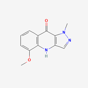 molecular formula C12H11N3O2 B5642246 5-methoxy-1-methyl-1,4-dihydro-9H-pyrazolo[4,3-b]quinolin-9-one 