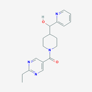 molecular formula C18H22N4O2 B5642255 {1-[(2-ethyl-5-pyrimidinyl)carbonyl]-4-piperidinyl}(2-pyridinyl)methanol 