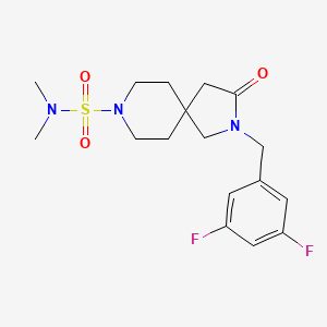 molecular formula C17H23F2N3O3S B5642263 2-(3,5-difluorobenzyl)-N,N-dimethyl-3-oxo-2,8-diazaspiro[4.5]decane-8-sulfonamide 