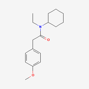 molecular formula C17H25NO2 B5642271 N-cyclohexyl-N-ethyl-2-(4-methoxyphenyl)acetamide 