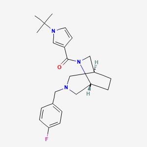 (1S*,5R*)-6-[(1-tert-butyl-1H-pyrrol-3-yl)carbonyl]-3-(4-fluorobenzyl)-3,6-diazabicyclo[3.2.2]nonane