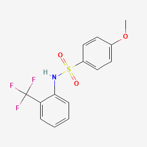 molecular formula C14H12F3NO3S B5642285 4-methoxy-N-[2-(trifluoromethyl)phenyl]benzenesulfonamide 