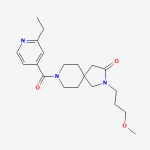 molecular formula C20H29N3O3 B5642287 8-(2-ethylisonicotinoyl)-2-(3-methoxypropyl)-2,8-diazaspiro[4.5]decan-3-one 