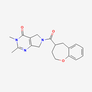 molecular formula C19H21N3O3 B5642291 2,3-dimethyl-6-(2,3,4,5-tetrahydro-1-benzoxepin-4-ylcarbonyl)-3,5,6,7-tetrahydro-4H-pyrrolo[3,4-d]pyrimidin-4-one 