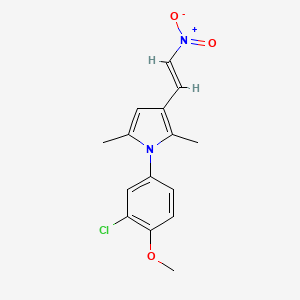 molecular formula C15H15ClN2O3 B5642298 1-(3-chloro-4-methoxyphenyl)-2,5-dimethyl-3-(2-nitrovinyl)-1H-pyrrole 