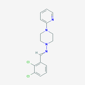 molecular formula C16H16Cl2N4 B5642311 N-(2,3-dichlorobenzylidene)-4-(2-pyridinyl)-1-piperazinamine 