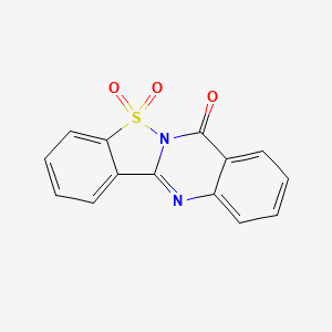 molecular formula C14H8N2O3S B5642328 7H-[1,2]benzisothiazolo[3,2-b]quinazolin-7-one 5,5-dioxide 