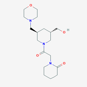 1-{2-[(3S*,5R*)-3-(hydroxymethyl)-5-(4-morpholinylmethyl)-1-piperidinyl]-2-oxoethyl}-2-piperidinone