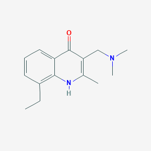 molecular formula C15H20N2O B5642341 3-[(dimethylamino)methyl]-8-ethyl-2-methyl-4-quinolinol 