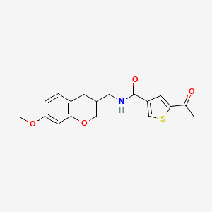 molecular formula C18H19NO4S B5642351 5-acetyl-N-[(7-methoxy-3,4-dihydro-2H-chromen-3-yl)methyl]thiophene-3-carboxamide 