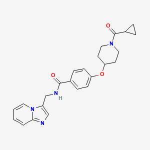 4-{[1-(cyclopropylcarbonyl)-4-piperidinyl]oxy}-N-(imidazo[1,2-a]pyridin-3-ylmethyl)benzamide