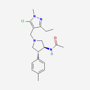N-[(3S*,4R*)-1-[(5-chloro-3-ethyl-1-methyl-1H-pyrazol-4-yl)methyl]-4-(4-methylphenyl)pyrrolidin-3-yl]acetamide