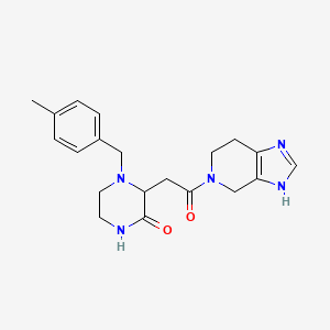 4-(4-methylbenzyl)-3-[2-oxo-2-(1,4,6,7-tetrahydro-5H-imidazo[4,5-c]pyridin-5-yl)ethyl]piperazin-2-one