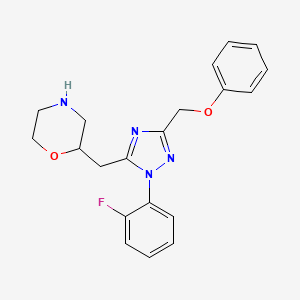 molecular formula C20H21FN4O2 B5642436 2-{[1-(2-fluorophenyl)-3-(phenoxymethyl)-1H-1,2,4-triazol-5-yl]methyl}morpholine 