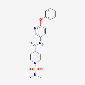 molecular formula C19H24N4O4S B5642439 1-[(dimethylamino)sulfonyl]-N-(6-phenoxypyridin-3-yl)piperidine-4-carboxamide 