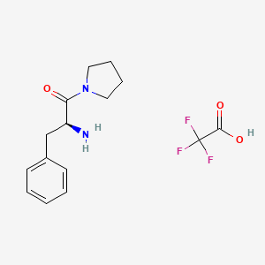 B564244 1-[(2S)-Amino-1-oxo-3-phenylpropyl]pyrrolidine mono(trifluoroacetate) CAS No. 144646-34-4