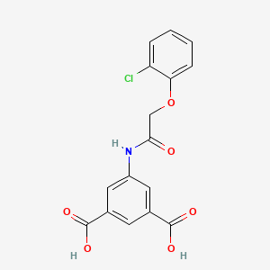 molecular formula C16H12ClNO6 B5642454 5-{[(2-chlorophenoxy)acetyl]amino}isophthalic acid 
