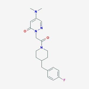 molecular formula C20H25FN4O2 B5642469 5-(dimethylamino)-2-{2-[4-(4-fluorobenzyl)piperidin-1-yl]-2-oxoethyl}pyridazin-3(2H)-one 
