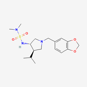 molecular formula C17H27N3O4S B5642474 N'-[(3S*,4R*)-1-(1,3-benzodioxol-5-ylmethyl)-4-isopropyl-3-pyrrolidinyl]-N,N-dimethylsulfamide 