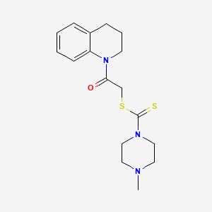 molecular formula C17H23N3OS2 B5642549 2-(3,4-dihydro-1(2H)-quinolinyl)-2-oxoethyl 4-methyl-1-piperazinecarbodithioate CAS No. 6610-35-1
