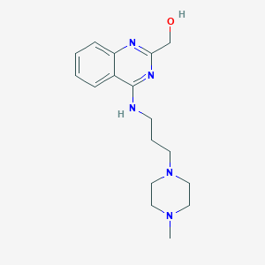 molecular formula C17H25N5O B5642564 (4-{[3-(4-methylpiperazin-1-yl)propyl]amino}quinazolin-2-yl)methanol 